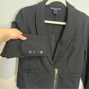 Marc By Marc Jacobs Black Jacket Gold Zip Women's M Whimsical Goth Holiday